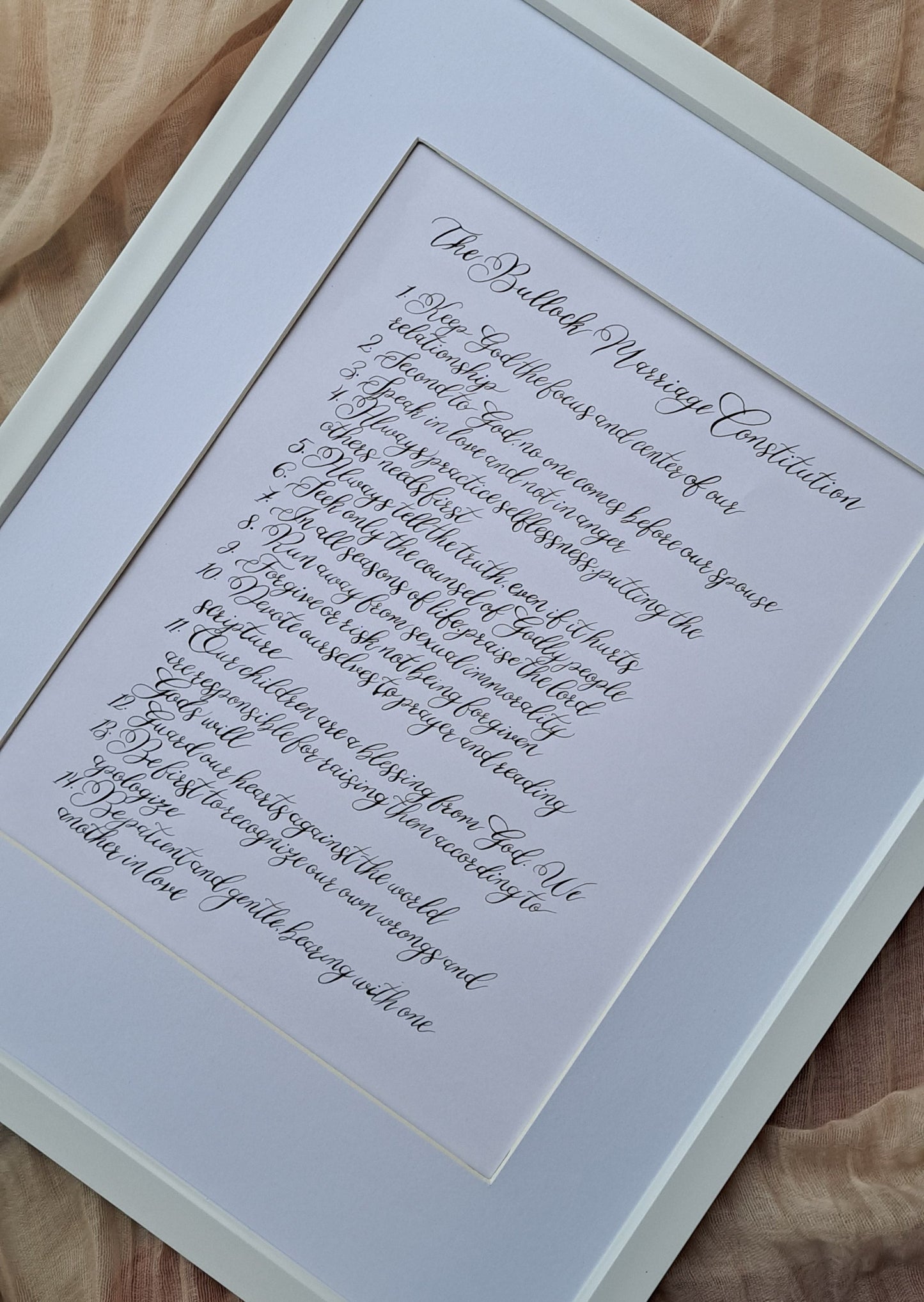 Handwritten Calligraphy Letter in "Victorian Ring Script"