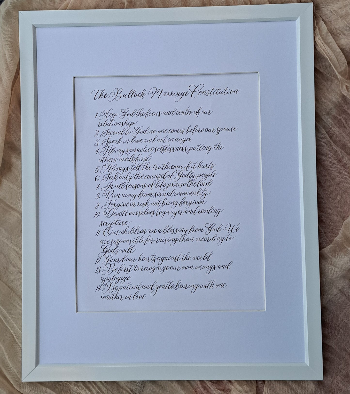 Handwritten Calligraphy Letter in "Victorian Ring Script"