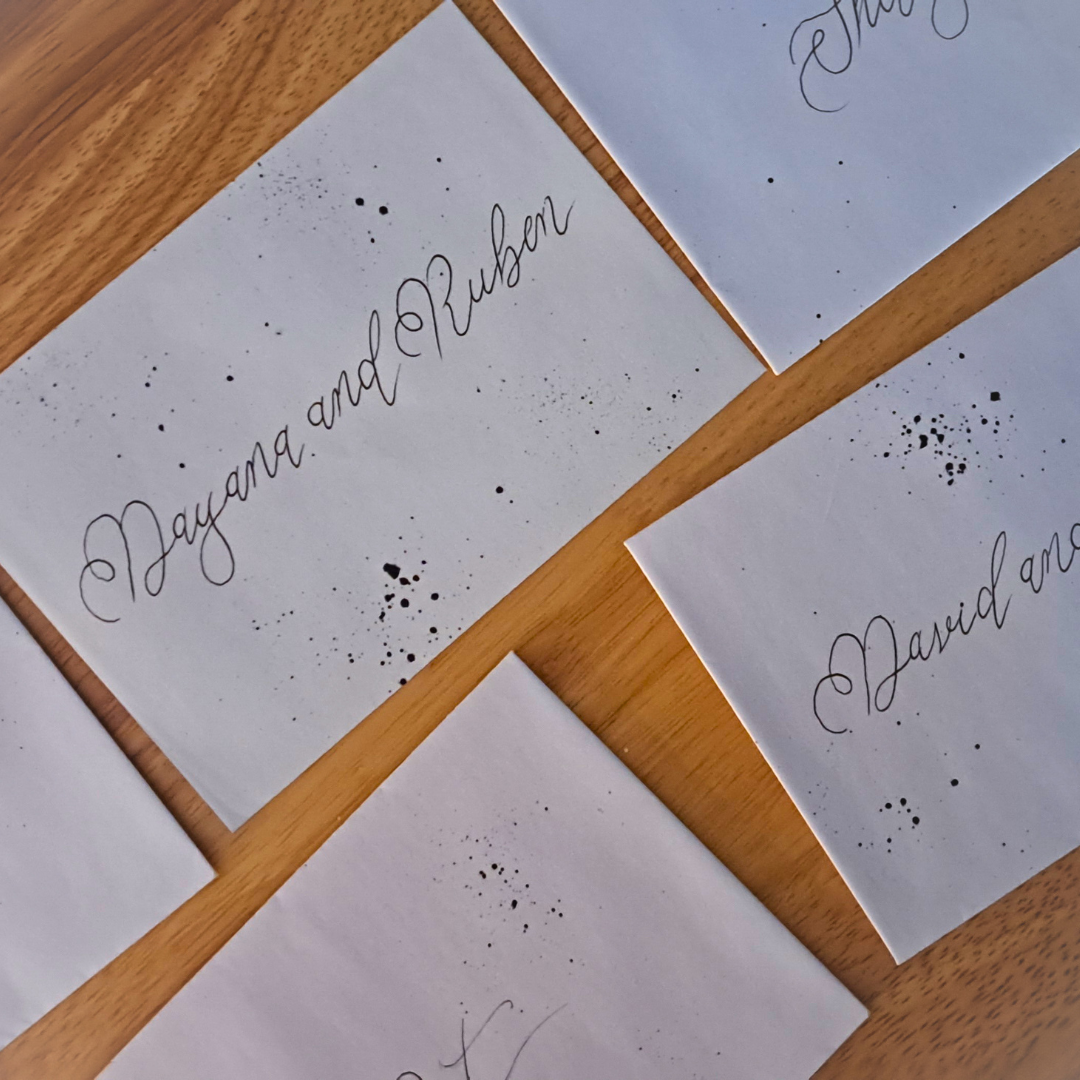 Handwritten Calligraphy Letter in "Victorian Ring Script"