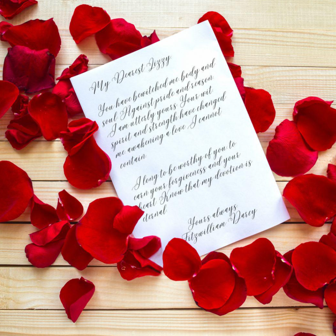 Handwritten Calligraphy Letter in "Victorian Ring Script"