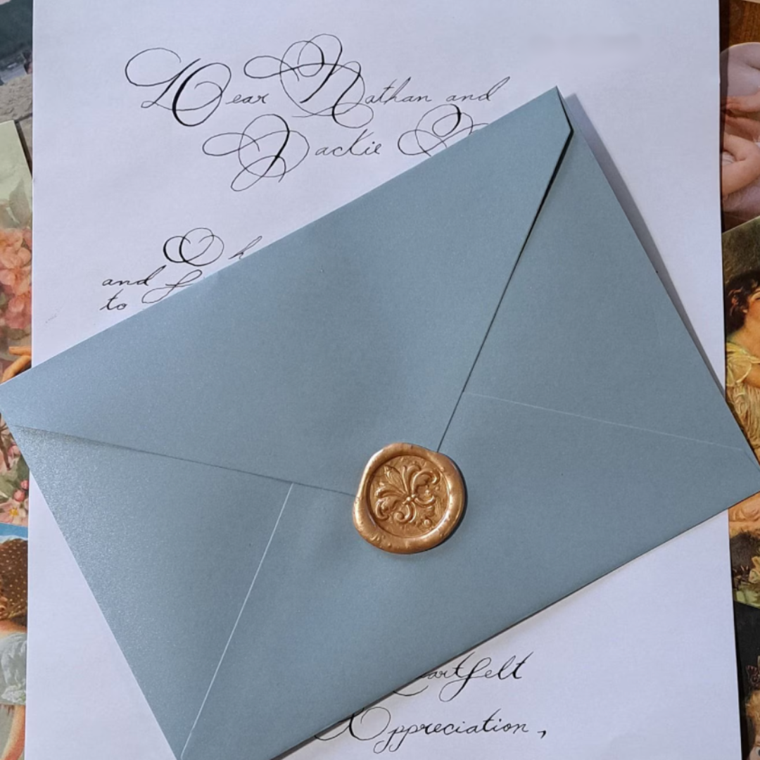 Handwritten Calligraphy Letter in "Spencerian Script"